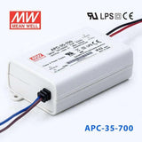 Mean Well APC Series LED Power Supply 700mA (8~35W) -  - powersupplymall.com