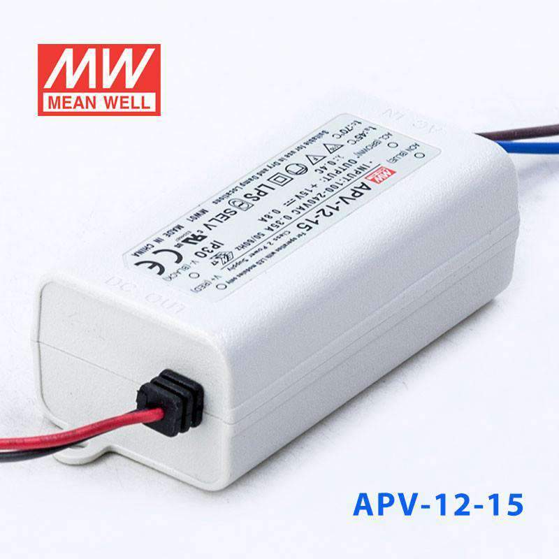 Mean Well APV - 12 - 15 Power Supply 12W 15V - APV - 12 - 15 - powersupplymall.com