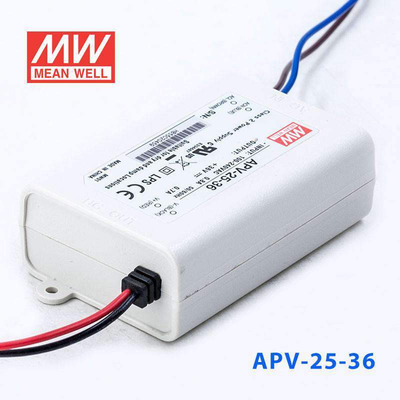 Mean Well APV-25-36 Power Supply 25W 36V 700mA - APV-25-36 - powersupplymall.com