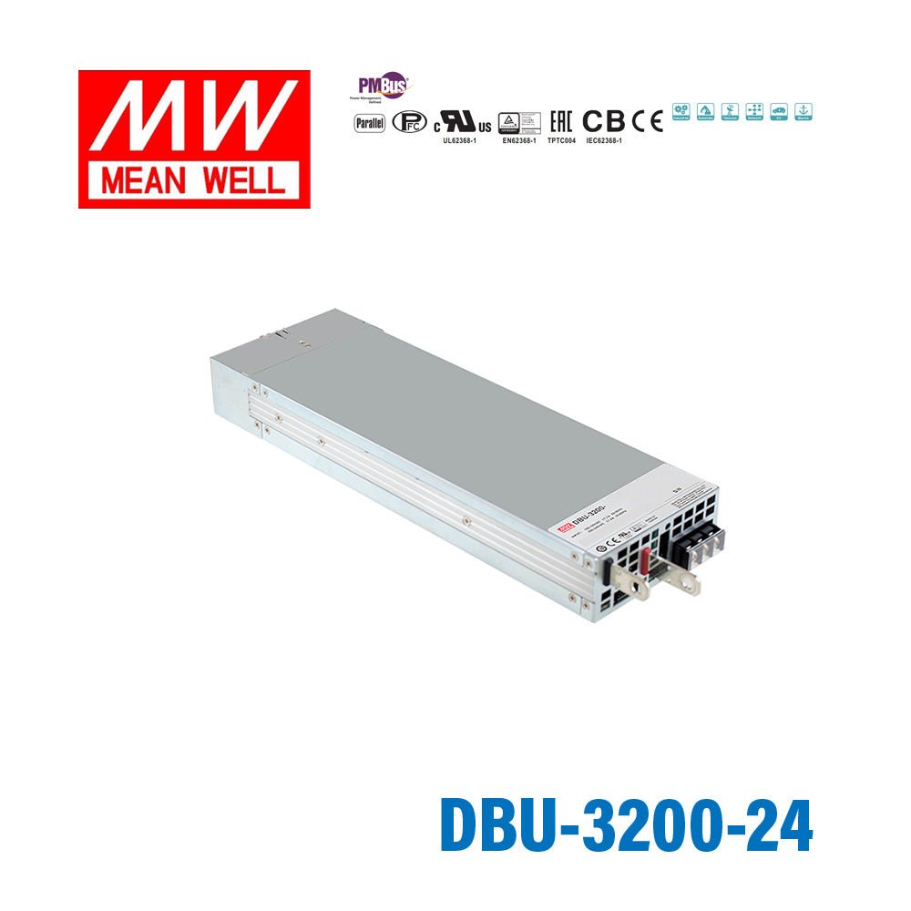 Mean Well DBU - 3200 - 24 Programmable Charger 3200W 24V - DBU-3200-24 - powersupplymall.com