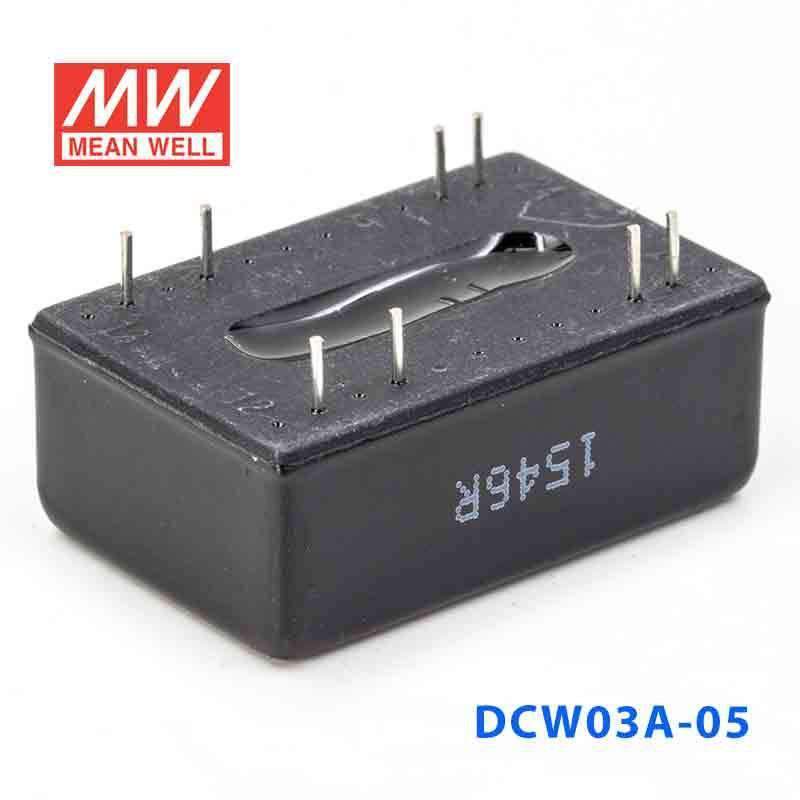 Mean Well DCW03A-05 DC-DC Converter - 3W - 9~18V in ±5V out 300mA - DCW03A-05 - powersupplymall.com