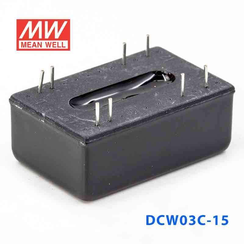 Mean Well DCW03C - 15 DC - DC Converter - 3W - 36~72V in ±15V out - DCW03C-15 - powersupplymall.com