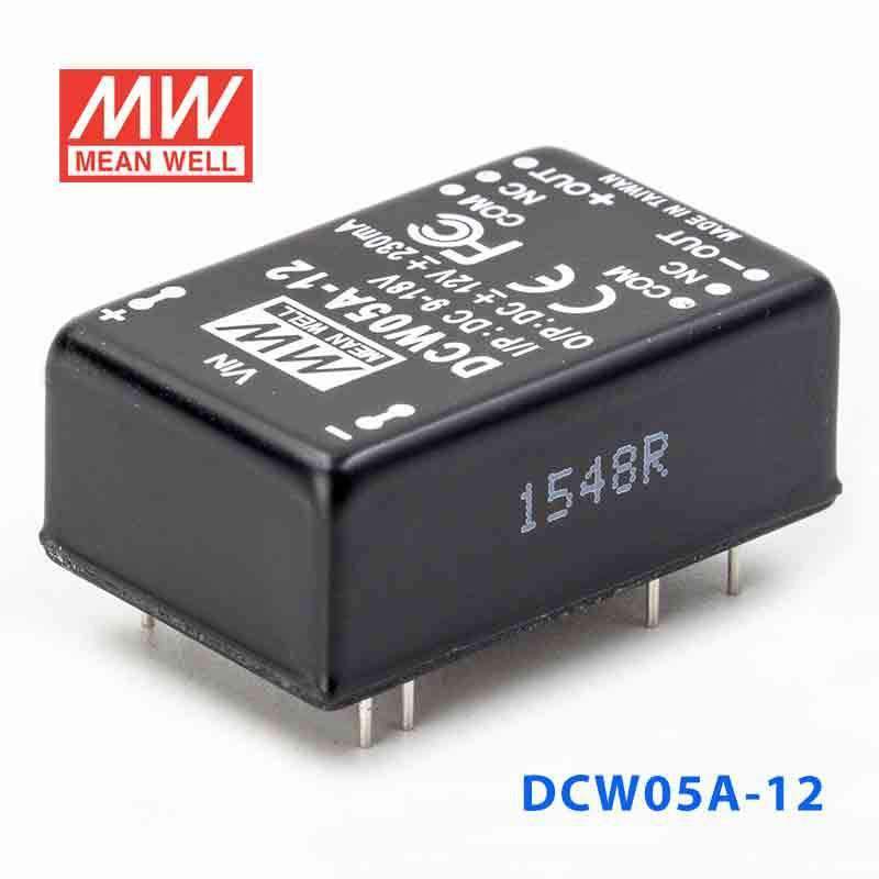 Mean Well DCW05A - 12 DC - DC Converter - 5W - 9~18V in ±12V out - DCW05A-12 - powersupplymall.com