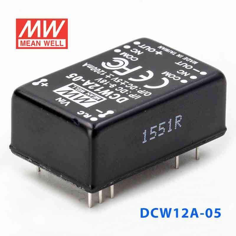 Mean Well DCW12A-05 DC-DC Converter - 12W - 9~18V in ±5V out 1.2A - DCW12A-05 - powersupplymall.com