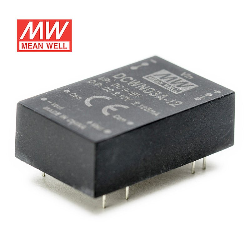 Mean Well DCWN03E - 12 DC - DC Converter - 3W 9~18V DC in 12V out - DCWN03A - 12 - powersupplymall.com