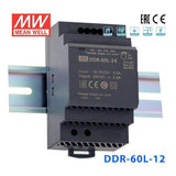 Mean Well DDR - 60L - 12 DC - DC Converter - 60W - 18~75V in 12V out - DDR - 60L - 12 - powersupplymall.com