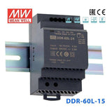 Mean Well DDR - 60L - 15 DC - DC Converter - 60W - 18~75V in 15V out - DDR - 60L - 15 - powersupplymall.com