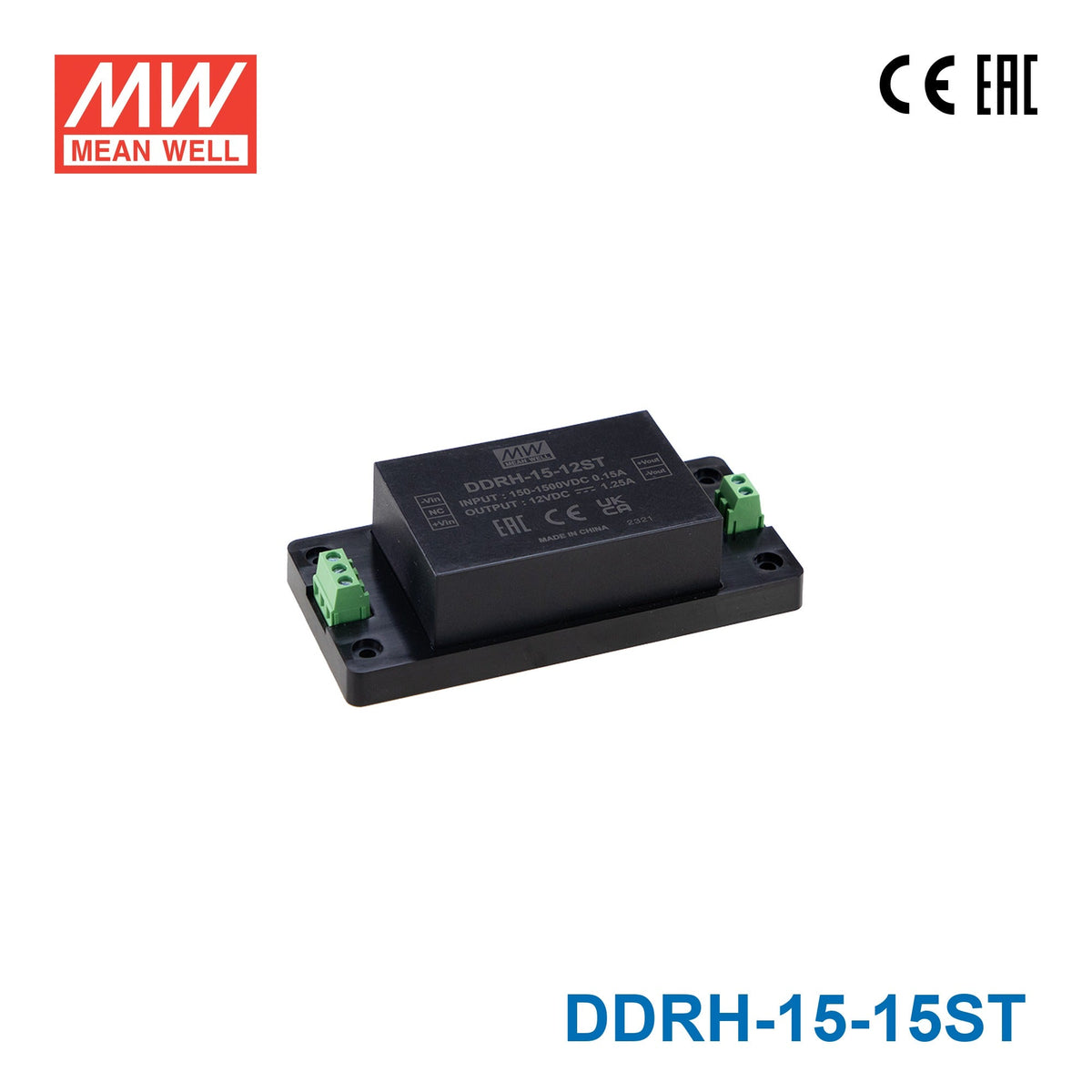 Mean Well DDR Series LED Power Supply 15V input (15~60W) -  - powersupplymall.com