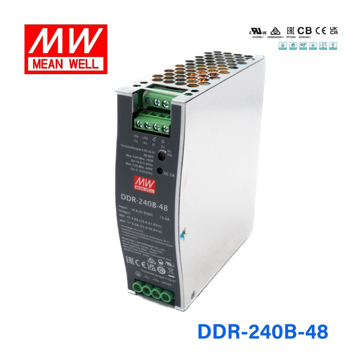 Mean Well DDR Series LED Power Supply 16.8~33.6 input (100~480W) -  - powersupplymall.com