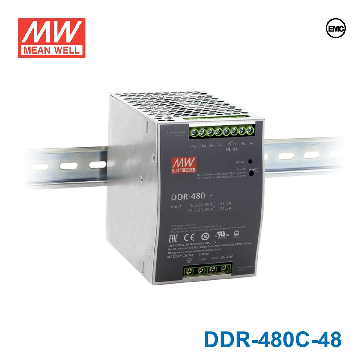 Mean Well DDR Series LED Power Supply 33.6~67.2 input (100~480W) -  - powersupplymall.com