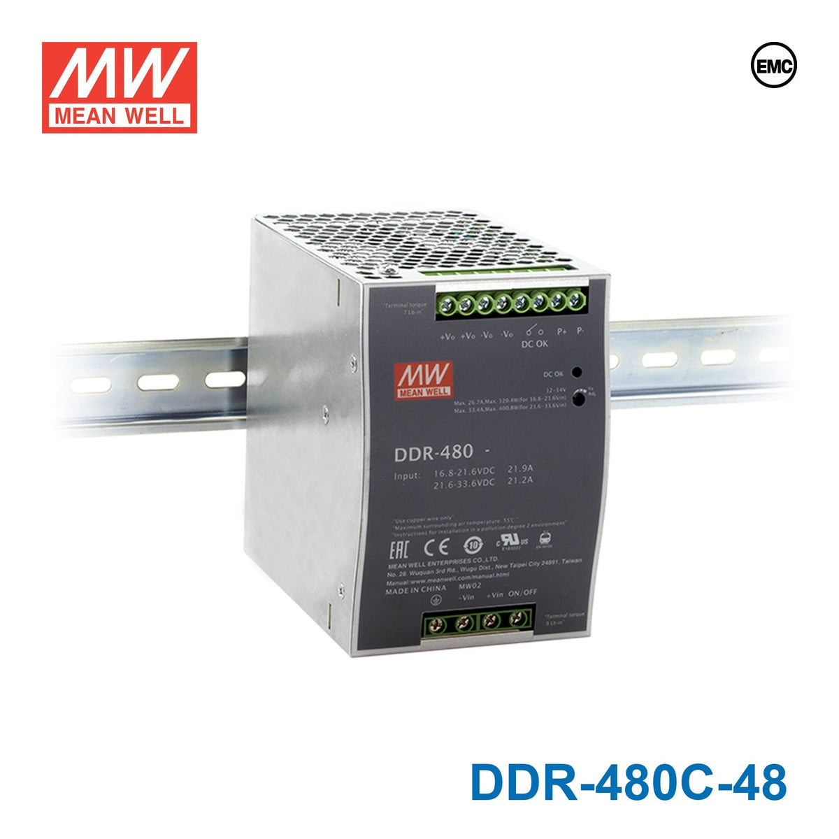 Mean Well DDR Series LED Power Supply 33.6~67.2 input (100~480W) -  - powersupplymall.com