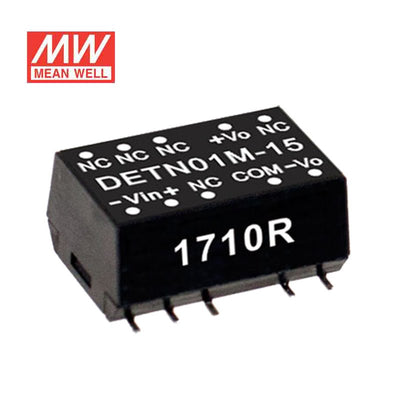 Mean Well DETN01M-12 DC-DC Converter - 1W - 10.8~13.2V in ±12V out 42mA
