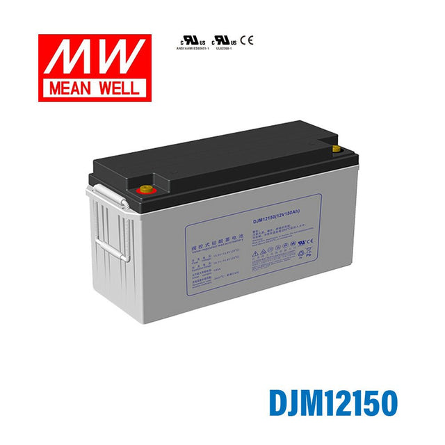 Mean Well DJM12150 12V 150Ah Valve Regulated Lead Acid, Absorbent Glass Mat, Rechargeable Battery - DJM12150 - powersupplymall.com
