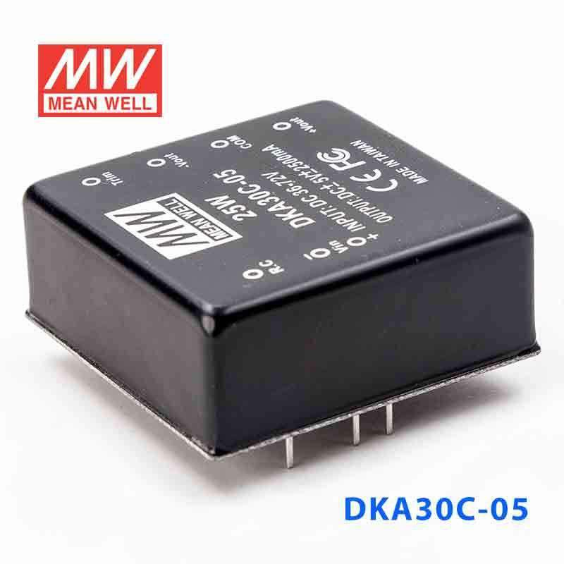 Mean Well DKA30C - 05 DC - DC Converter - 25W - 36~72V in ±5V out - DKA30C - 05 - powersupplymall.com