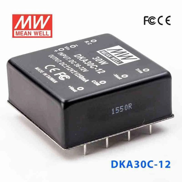 Mean Well DKA30C - 12 DC - DC Converter - 30W - 36~72V in ±12V out - DKA30C - 12 - powersupplymall.com