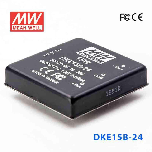 Mean Well DKE15B - 24 DC - DC Converter - 15W - 18~36V in ±24V out - DKE15B - 24 - powersupplymall.com