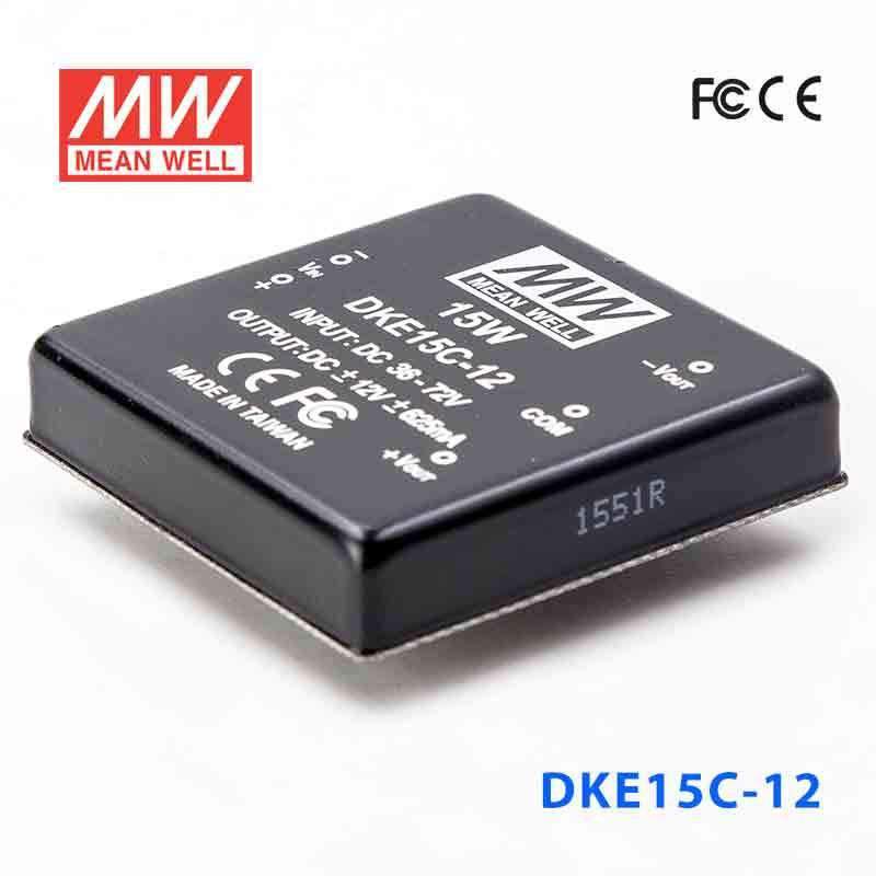 Mean Well DKE15C - 12 DC - DC Converter - 15W - 36~72V in ±12V out - DKE15C - 12 - powersupplymall.com