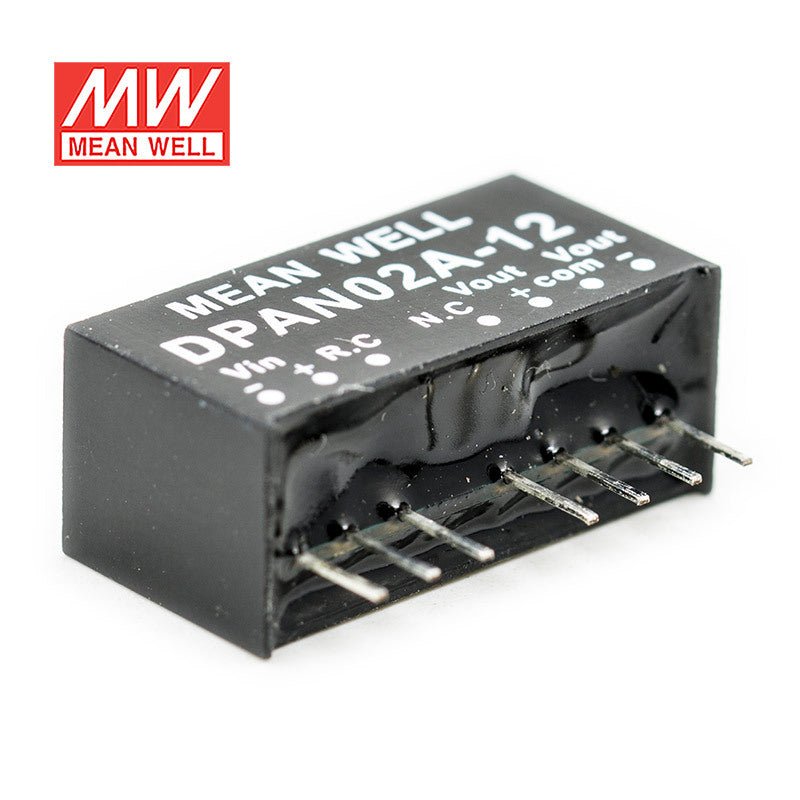 Mean Well DPAN02A-12 DC-DC Converter - 2W - 9~18V in ±12V out 83mA - DPAN02A-12 - powersupplymall.com