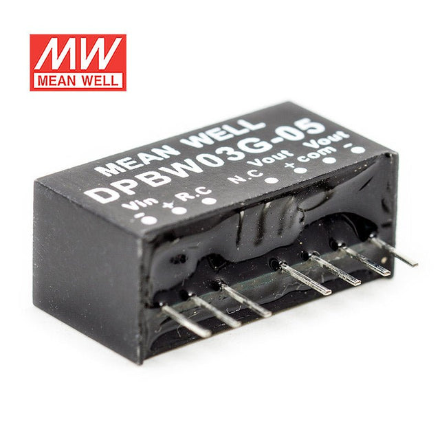 Mean Well DPBW03G-05 DC-DC Converter - 3W - 18~75V in ±5V out 300mA - DPBW03G-05 - powersupplymall.com