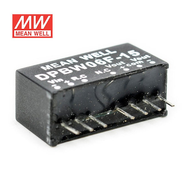Mean Well DPBW06F-15 DC-DC Converter - 6W - 9~36V in ±15V out 200mA - DPBW06F-15 - powersupplymall.com