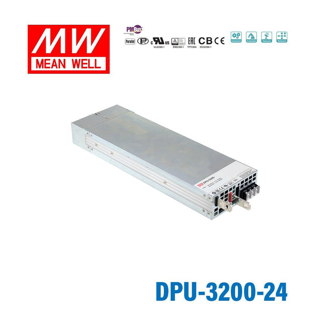 Mean Well DPU - 3200 - 24 power supply 3200W 24V 133A - DPU-3200-24 - powersupplymall.com