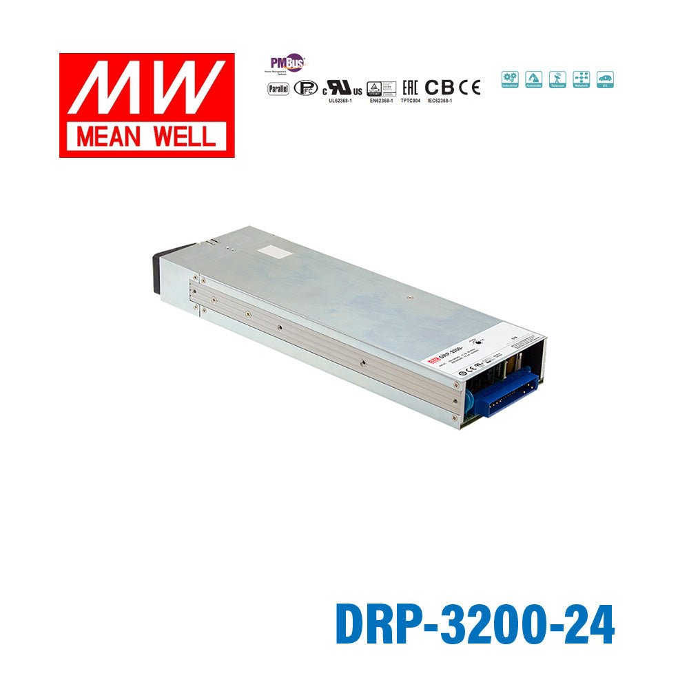 Mean Well DRP - 3200 - 24 Power Supply 3200W 24V - DRP-3200-24 - powersupplymall.com