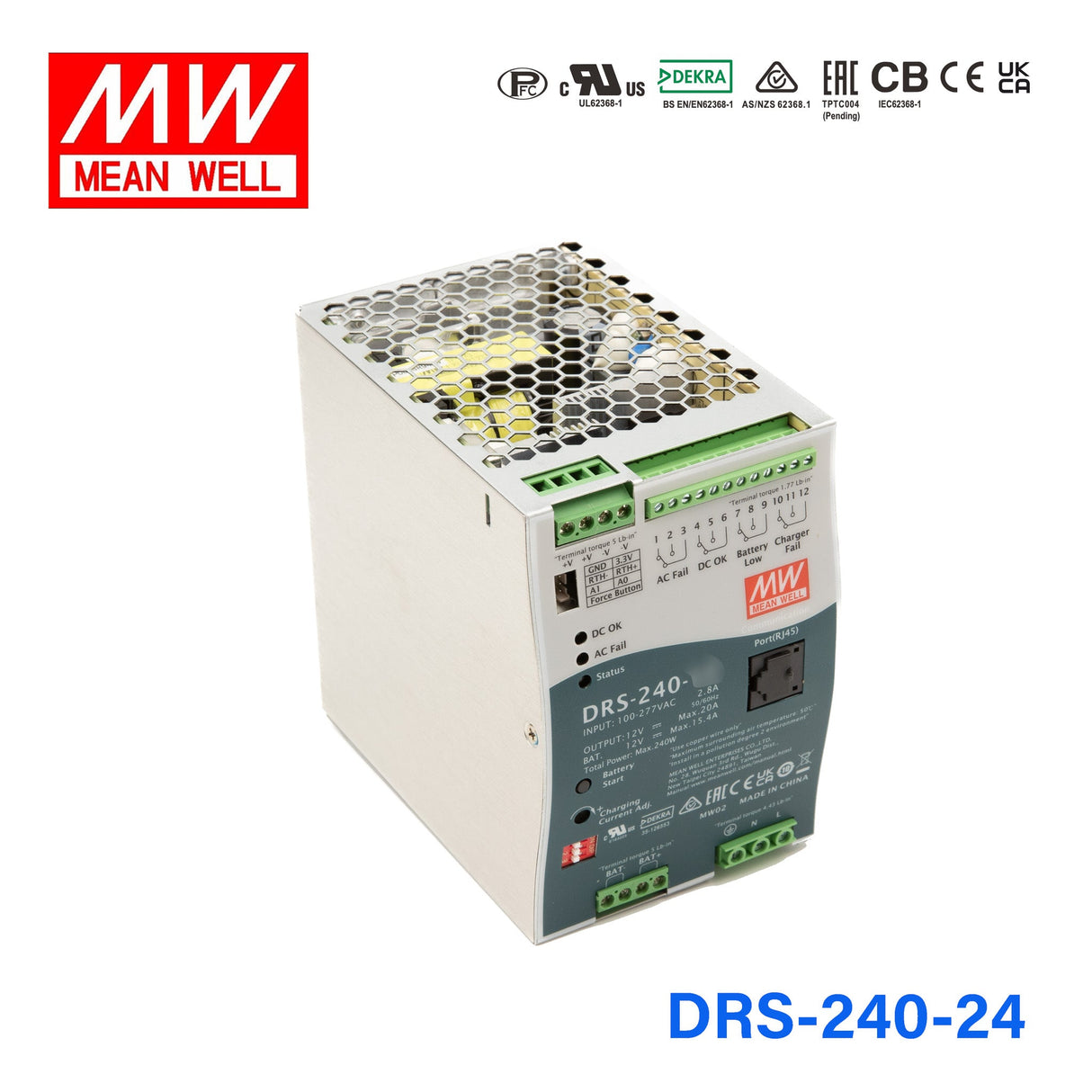 Mean Well DRS Series Power Supply 24V(240~480W) -  - powersupplymall.com