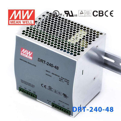 Mean Well DRT-240-48 Three Phase Industrial DIN RAIL Power Supply 240W 5A