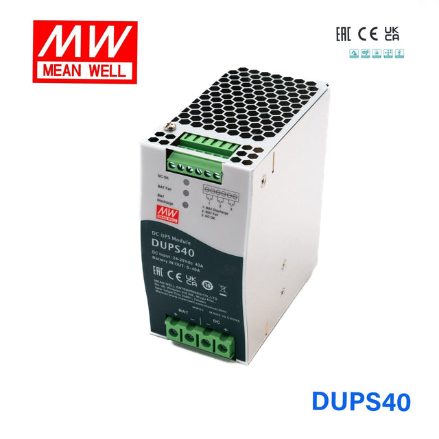 Mean Well DUPS Series Power Supply (DIN) - powersupplymall.com