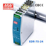 Mean Well EDR Series Power Supply24V(75~150W) -  - powersupplymall.com