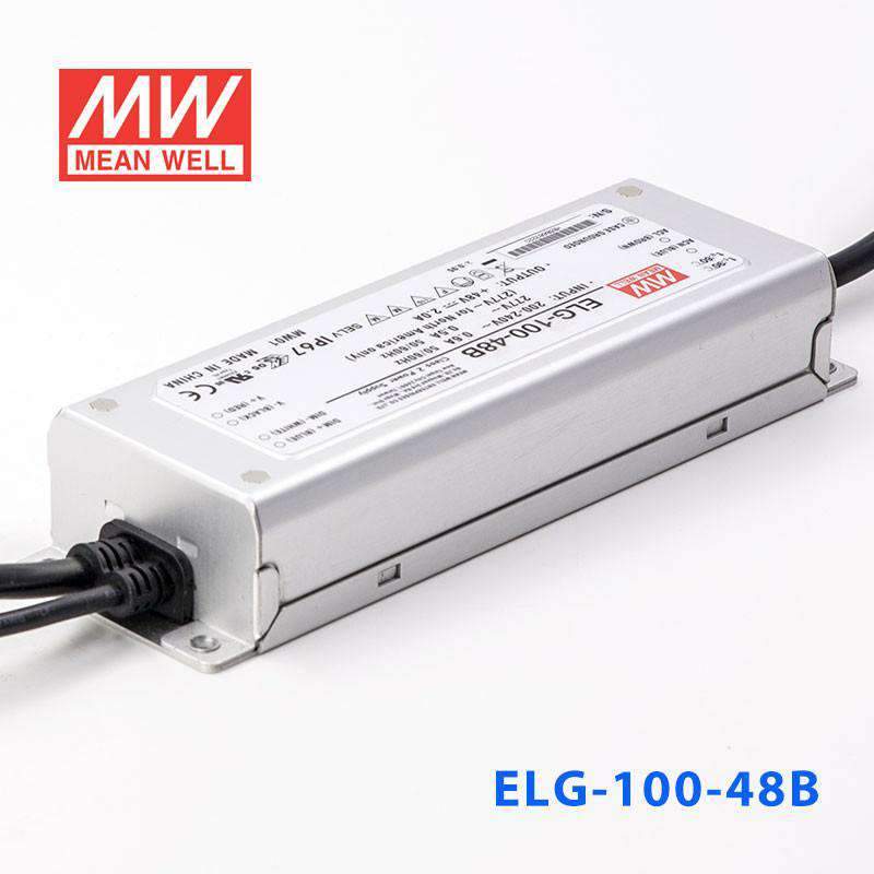 Mean Well ELG-100-48B Power Supply 96W 48V - Dimmable 2A - ELG-100-48B - powersupplymall.com