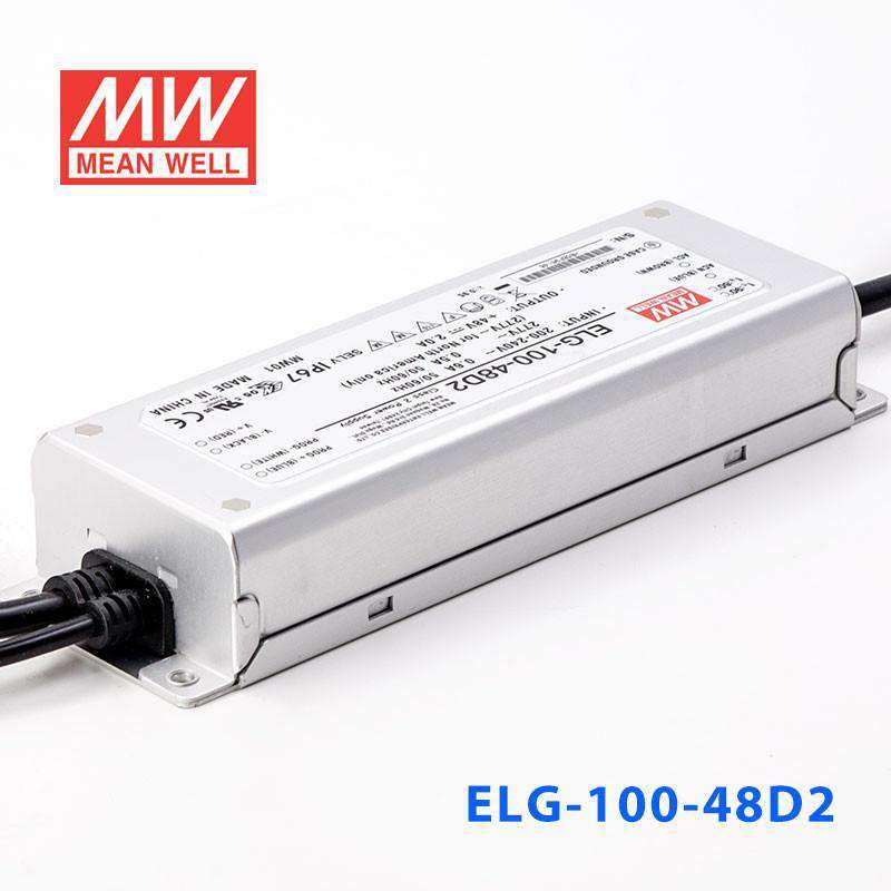 Mean Well ELG - 100 - 48D2 AC - DC Single output LED Driver Mix Mode (CV+CC) with PFC - ELG-100-48D2 - powersupplymall.com