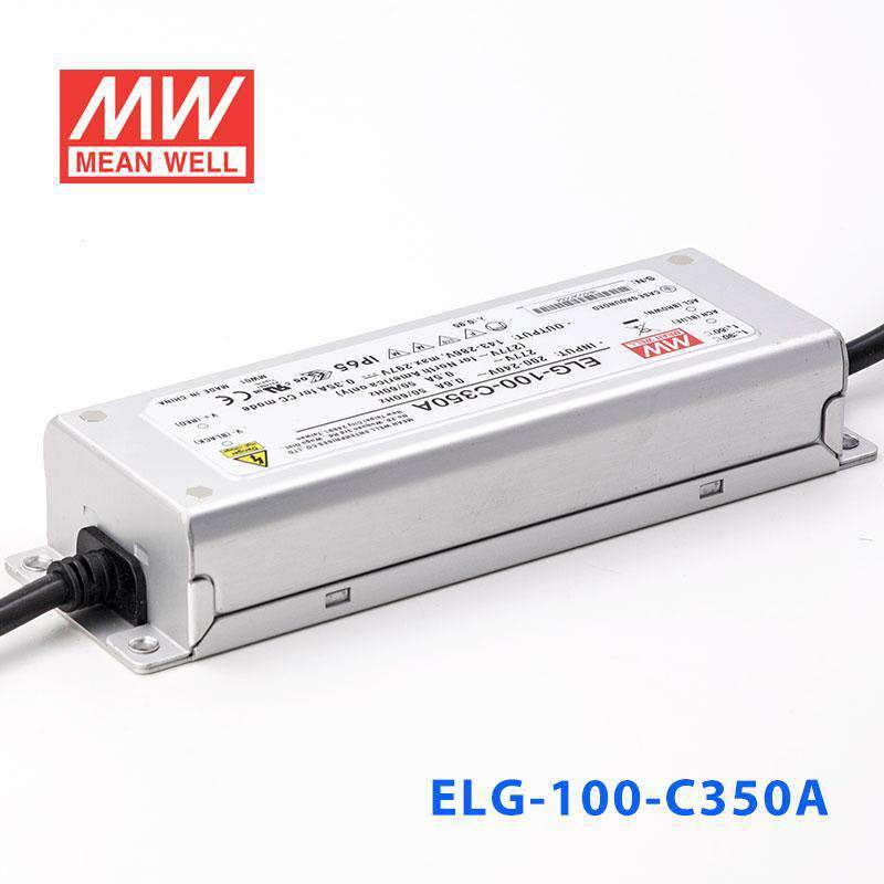 Mean Well ELG-100-C350A Power Supply 100W 350mA - Adjustable - ELG-100-C350A - powersupplymall.com