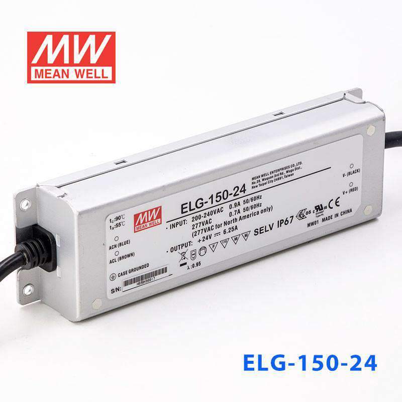 Mean Well ELG-150-24 Power Supply 150W 24V 6.25A - ELG-150-24 - powersupplymall.com