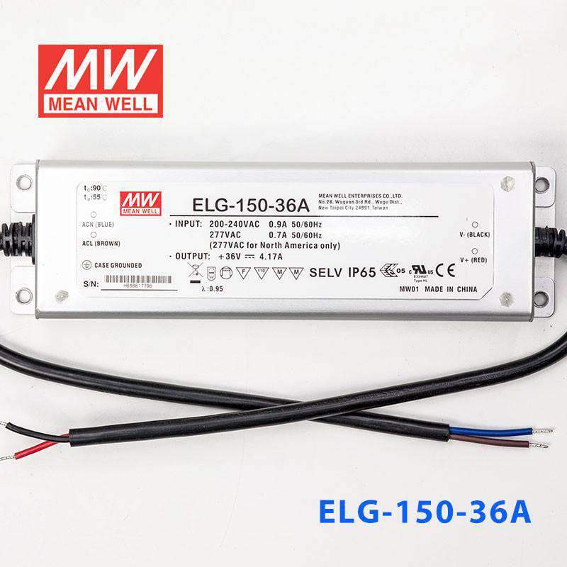 Mean Well ELG - 150 - 36A Power Supply 150W 36V - Adjustable - ELG-150-36A - powersupplymall.com