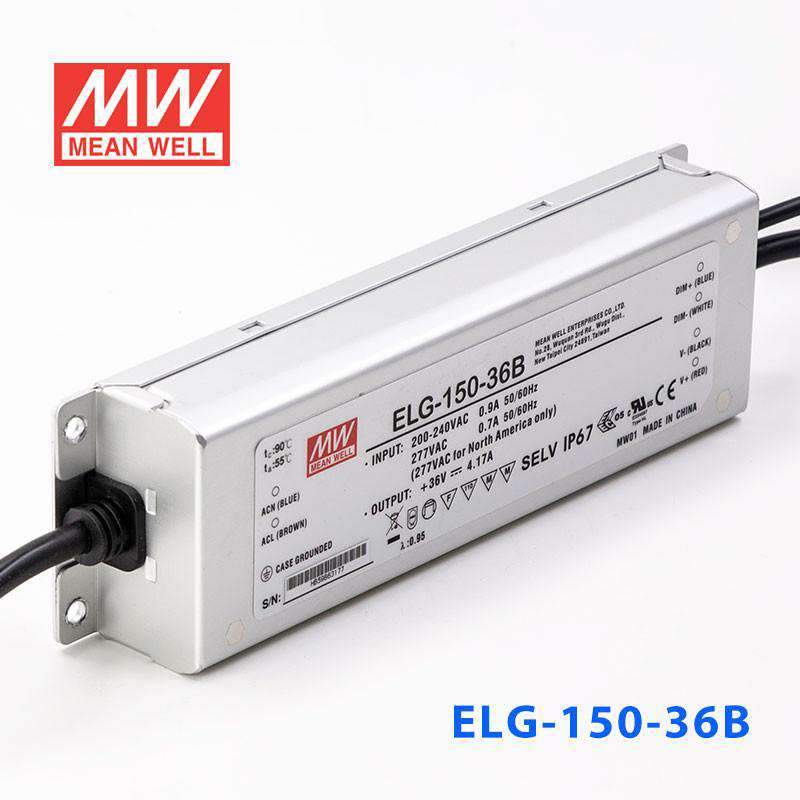 Mean Well ELG - 150 - 36B Power Supply 150W 36V - Dimmable - ELG-150-36B - powersupplymall.com