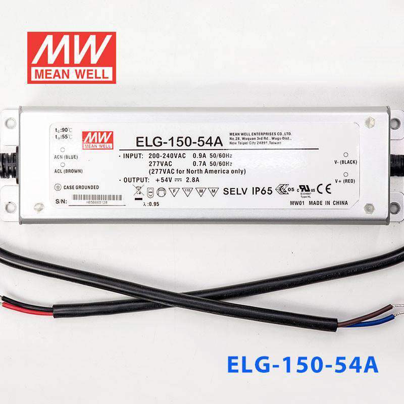 Mean Well ELG - 150 - 54A Power Supply 150W 54V - Adjustable - ELG-150-54A - powersupplymall.com