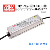 Mean Well ELG - 150 - C1750DA Power Supply 150W 1750mA - DALI - ELG - 150 - C1750DA - powersupplymall.com