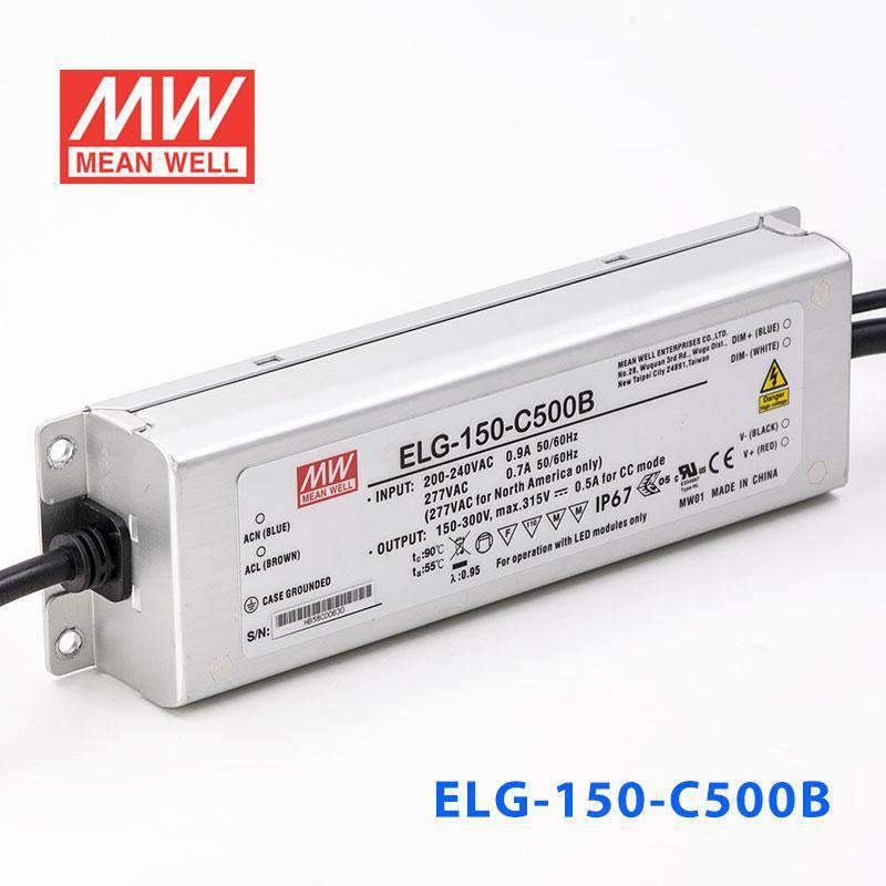 Mean Well ELG - 150 - C500B Power Supply 150W 500mA - Dimmable - ELG - 150 - C500B - powersupplymall.com