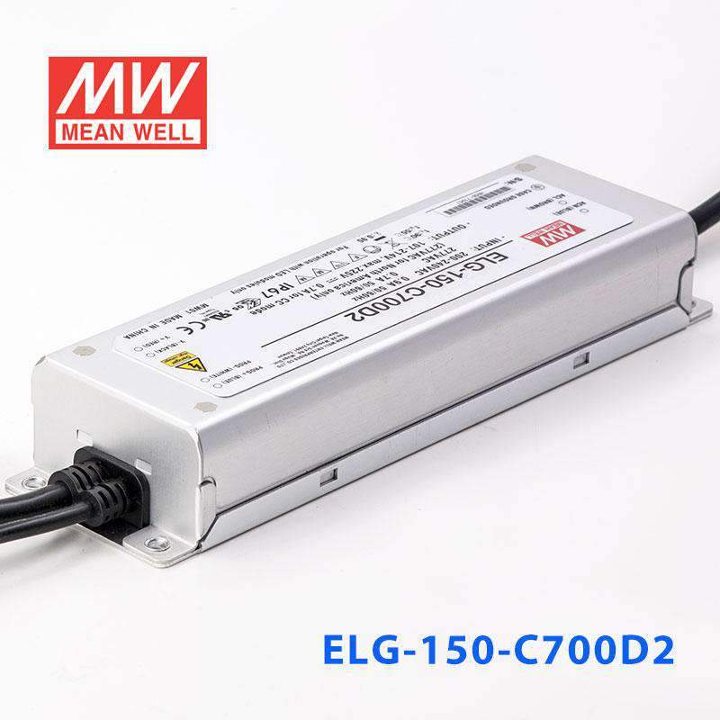 Mean Well ELG - 150 - C700D2 AC - DC Single output LED Driver (CC) with PFC - ELG - 150 - C700D2 - powersupplymall.com