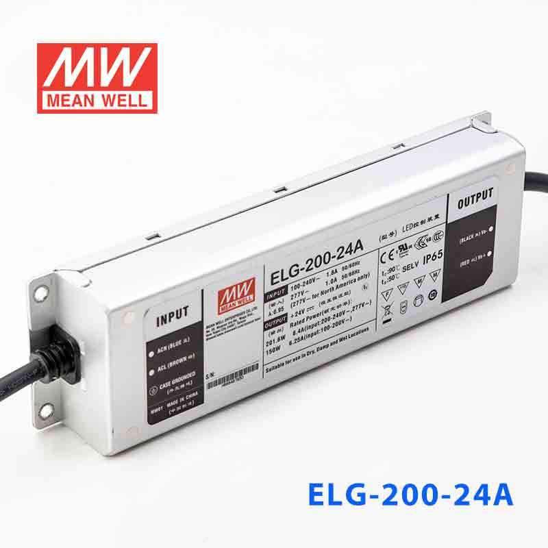 Mean Well ELG - 200 - 24A Power Supply 200W 24V - Adjustable - ELG-200-24A - powersupplymall.com