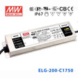 Mean Well ELG - 200 - C1750AB Power Supply 200W 1750mA - Adjustable and Dimmable - ELG - 200 - C1750AB - powersupplymall.com