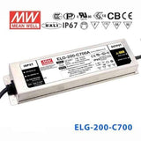 Mean Well ELG - 200 - C700DA Power Supply 200W 700mA - DALI - ELG - 200 - C700DA - powersupplymall.com