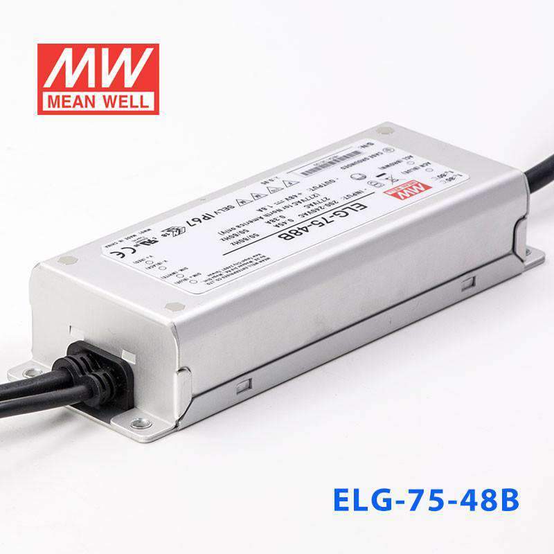 Mean Well ELG-75-48B Power Supply 75W 48V - Dimmable 1.6A - ELG-75-48B - powersupplymall.com