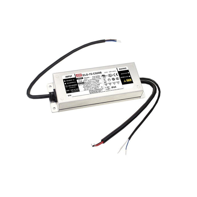 Mean Well ELG - 75 - C1400AB Power Supply 75W 1400mA - Adjustable and Dimmable - ELG - 75 - C1400AB - powersupplymall.com