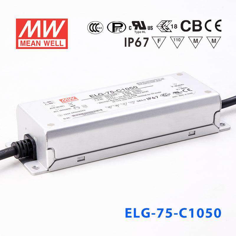 Mean Well ELG Series LED Power Supply 1050mA (75~240W) -  - powersupplymall.com
