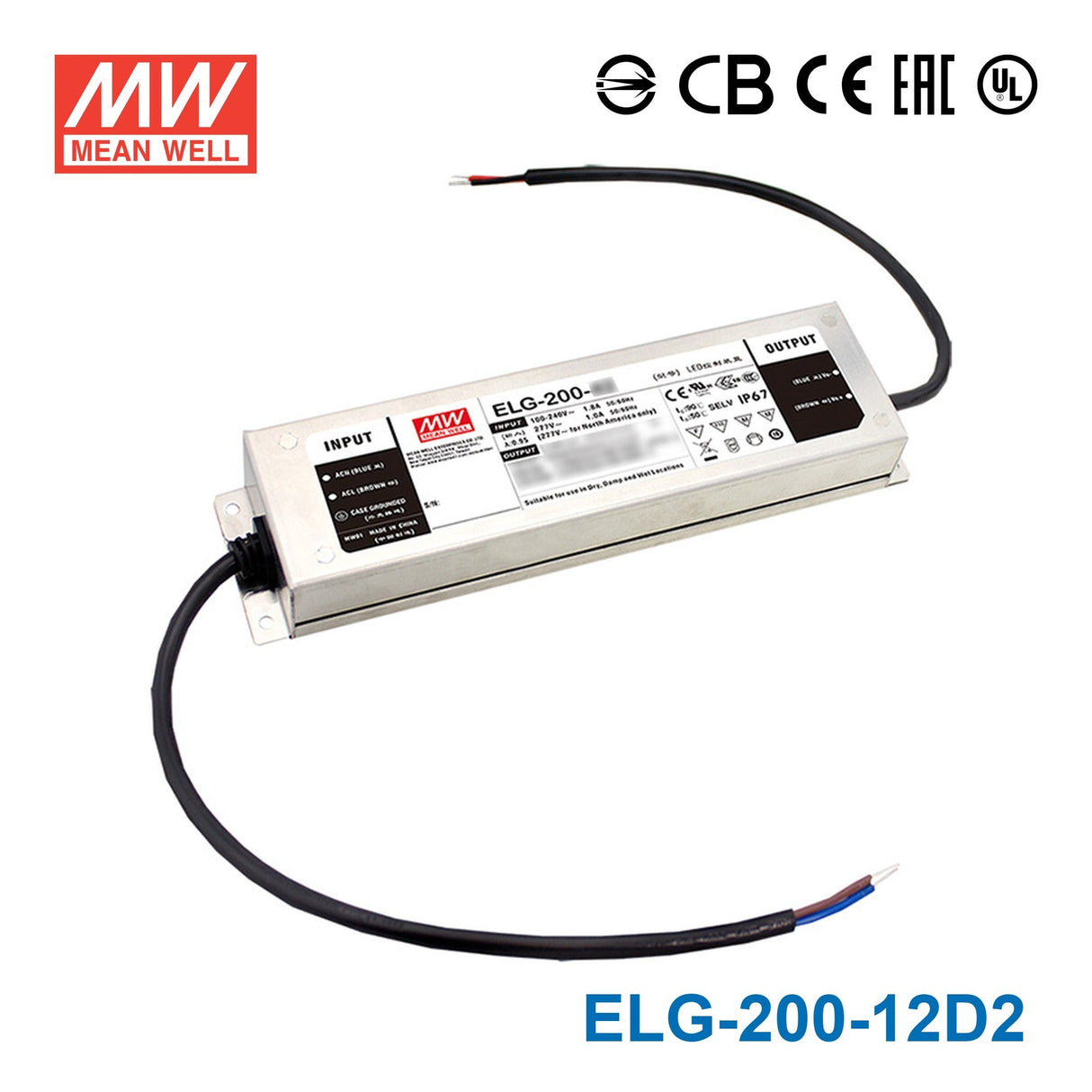 Mean Well ELG Series LED Power Supply 12V (60~264W) -  - powersupplymall.com