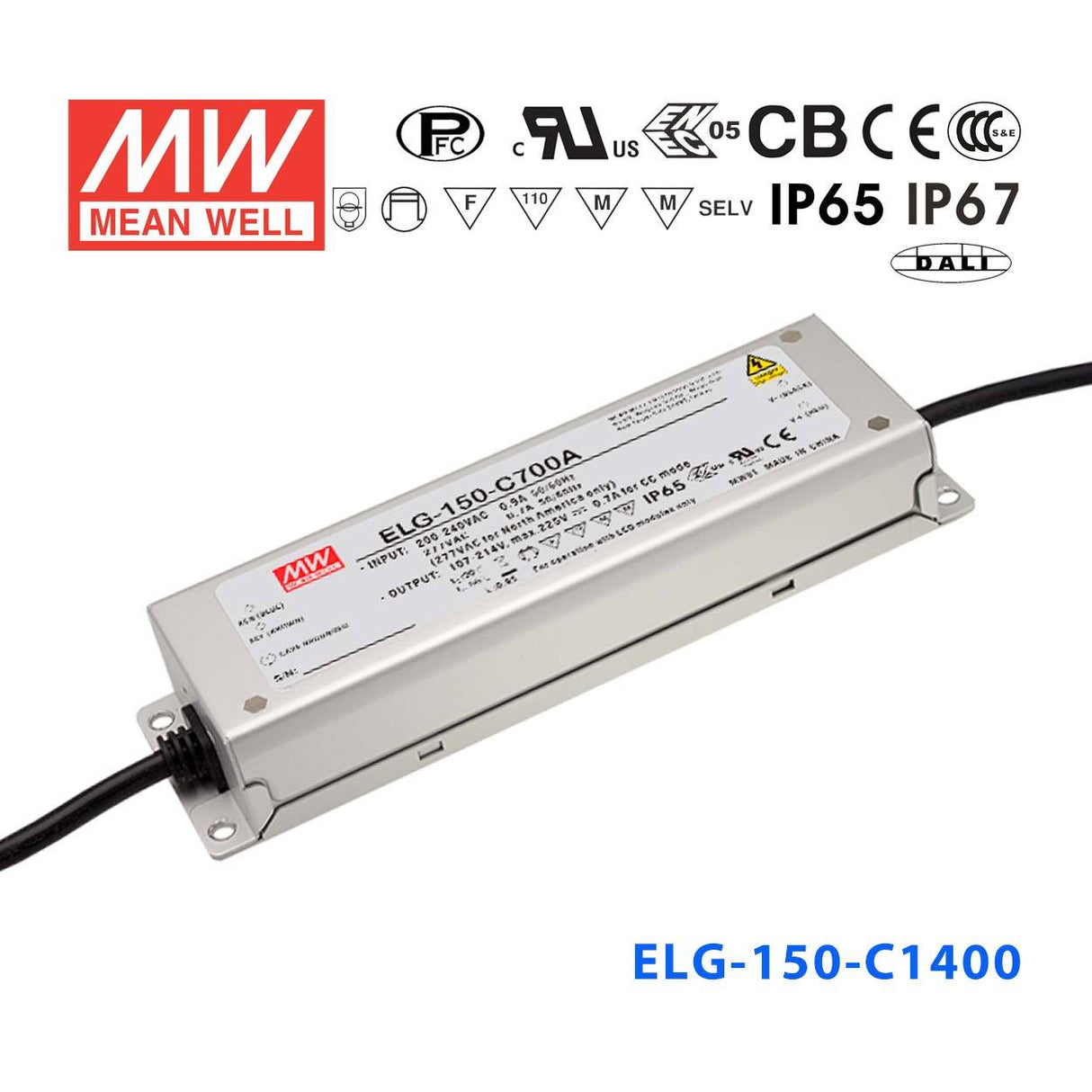 Mean Well ELG Series LED Power Supply 1400mA (75~300W) -  - powersupplymall.com