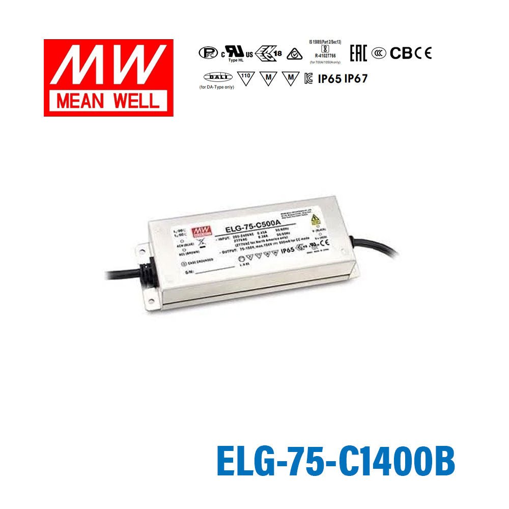 Mean Well ELG Series LED Power Supply 1400mA (75~300W) -  - powersupplymall.com