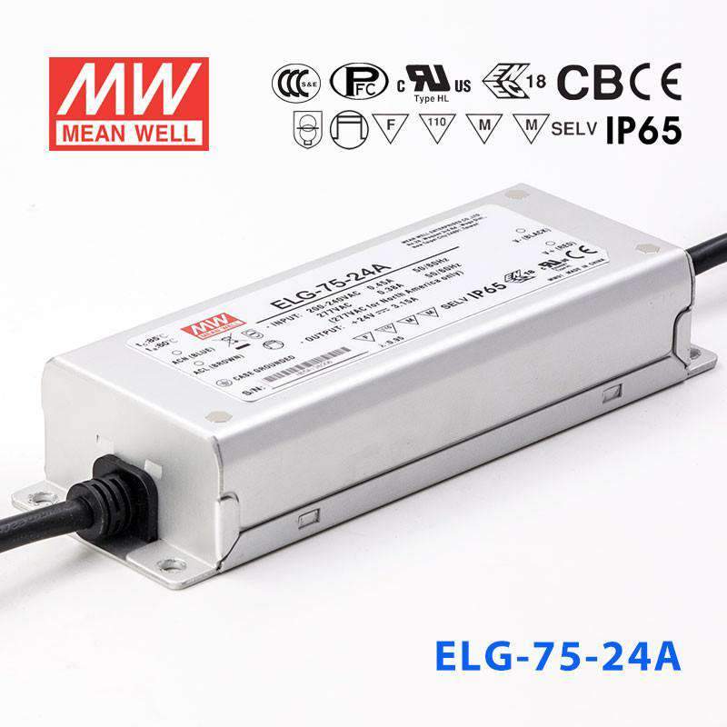 Mean Well ELG Series LED Power Supply 24V (75~300W) -  - powersupplymall.com